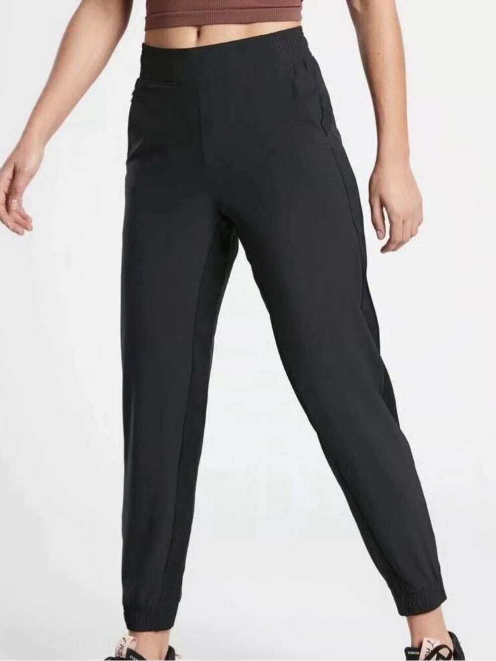 Athleta Black Elastic Waist Jogger Pants